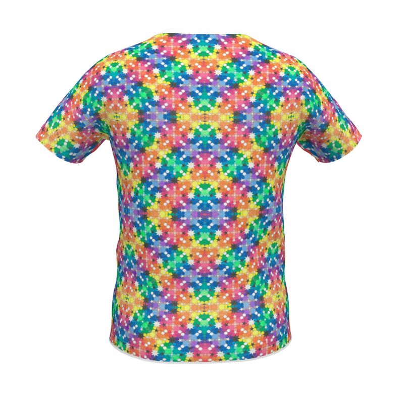 Lucid Rainbow - Portal Front Kaleidoscope Back T Shirt