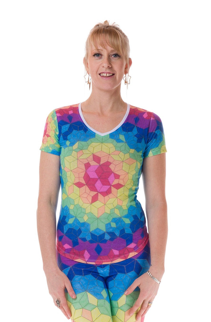 Rainbow Mosaic Womens T Shirt