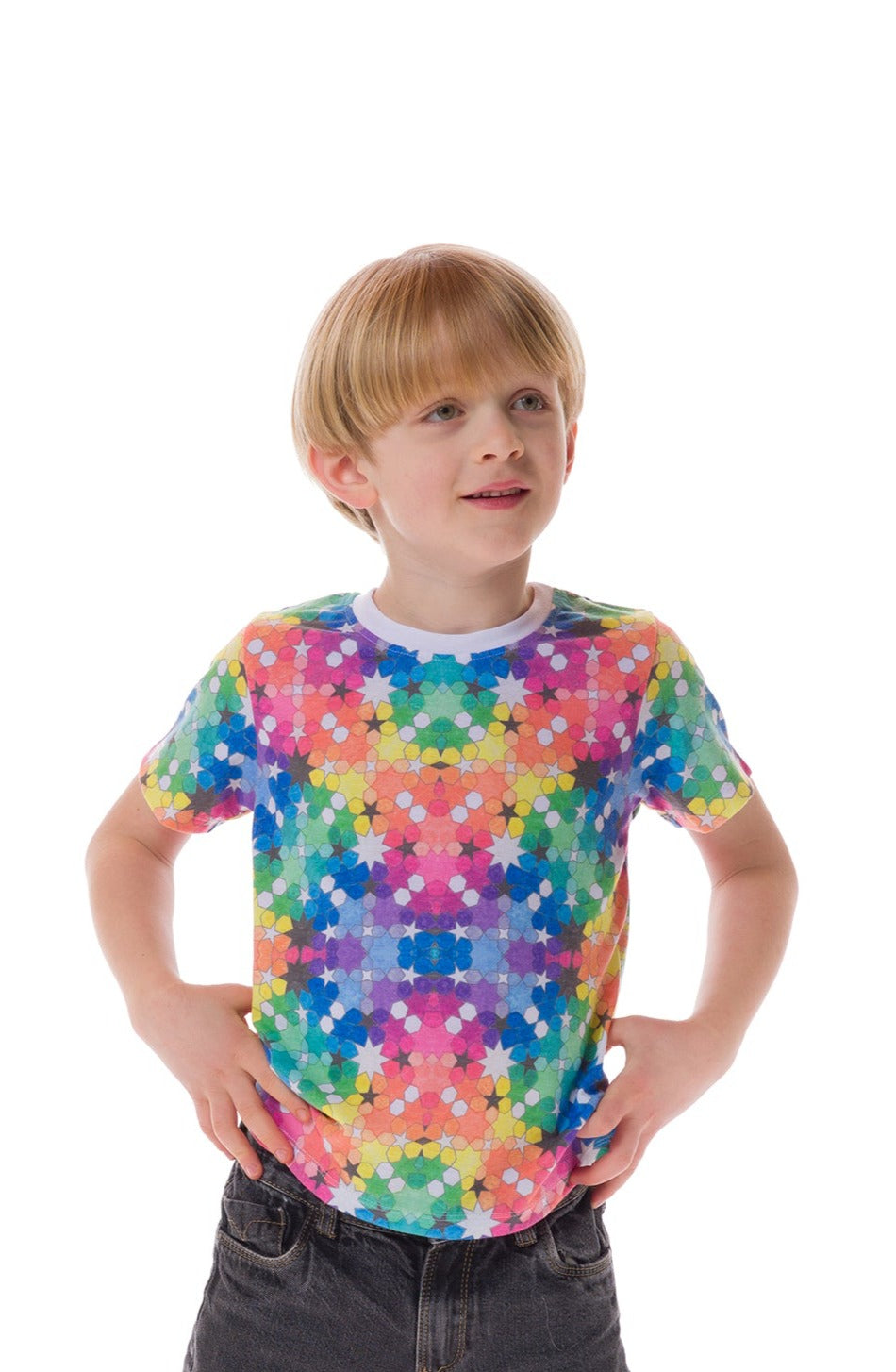 Lucid Rainbow - Portal Front Kaleidoscope Back T Shirt