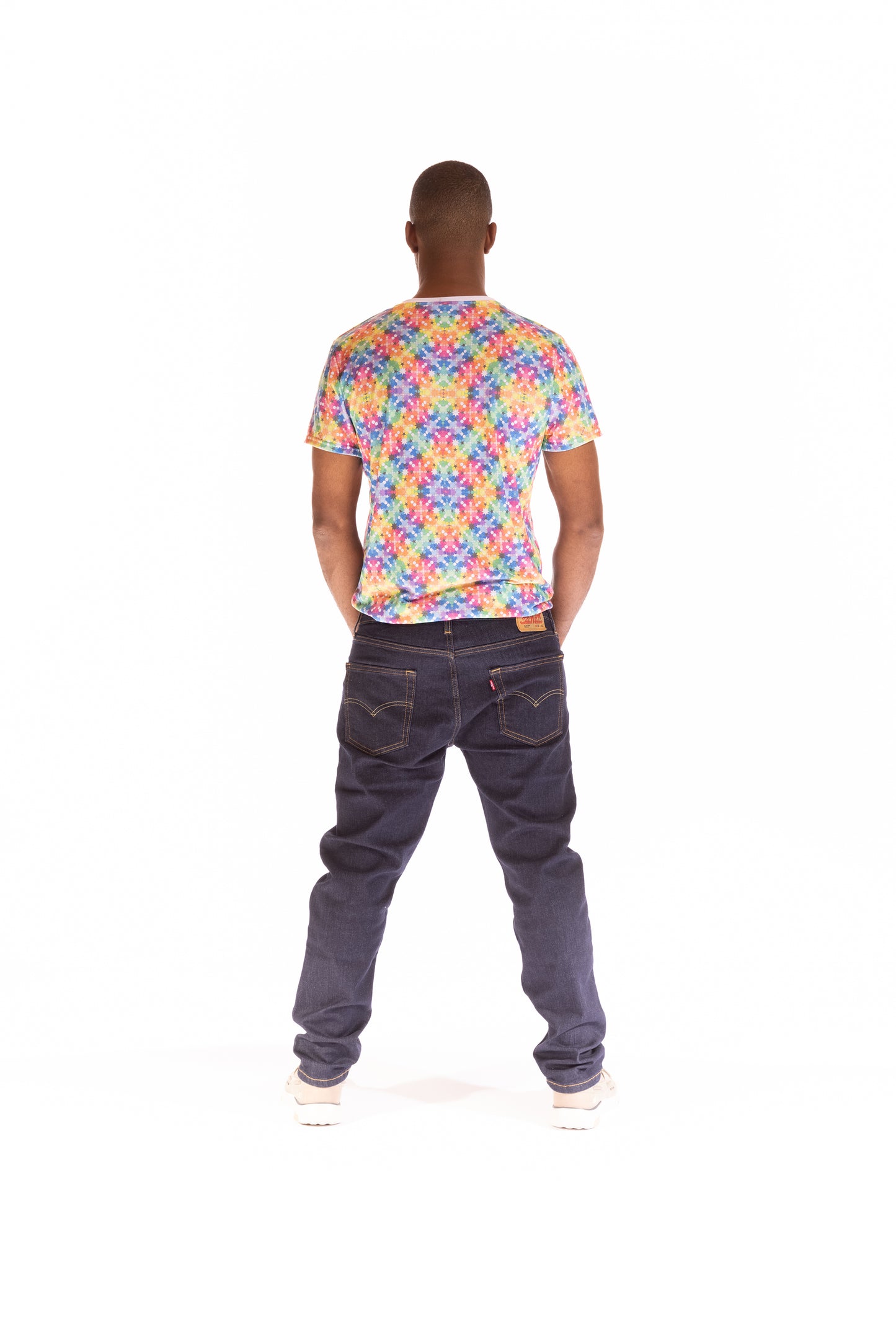 Stellar Splash Tee: - Portal Front/Kaleidoscope Back